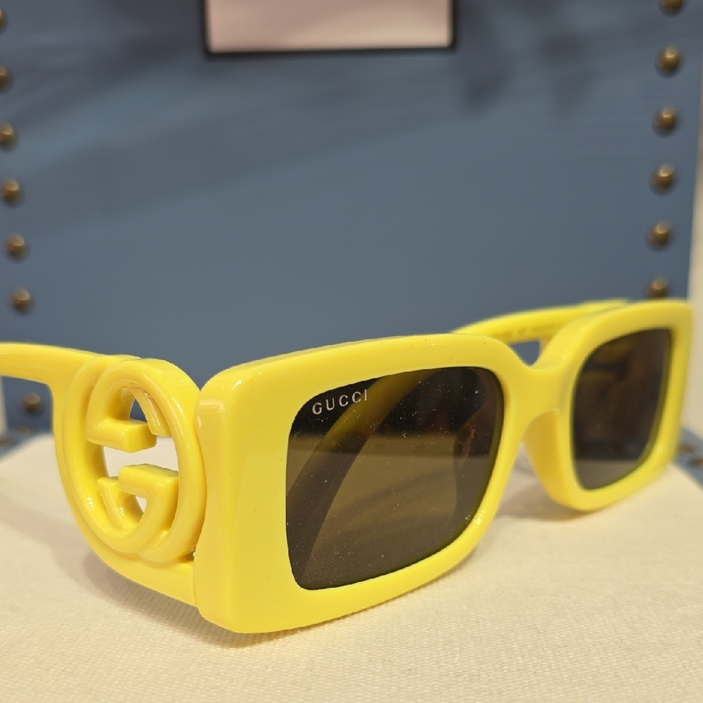 Gucci Women's Vibrant Yellow Sunglasses